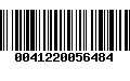 Código de Barras 0041220056484