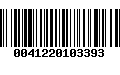 Código de Barras 0041220103393