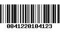 Código de Barras 0041220104123