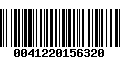 Código de Barras 0041220156320