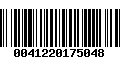 Código de Barras 0041220175048