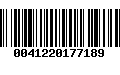 Código de Barras 0041220177189