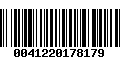 Código de Barras 0041220178179