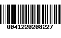 Código de Barras 0041220208227