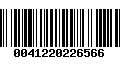 Código de Barras 0041220226566