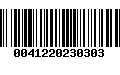 Código de Barras 0041220230303