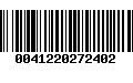 Código de Barras 0041220272402