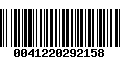 Código de Barras 0041220292158