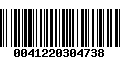 Código de Barras 0041220304738