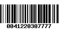 Código de Barras 0041220307777