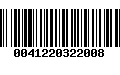 Código de Barras 0041220322008