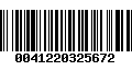 Código de Barras 0041220325672