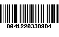 Código de Barras 0041220330904