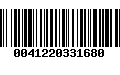 Código de Barras 0041220331680