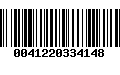 Código de Barras 0041220334148