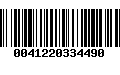 Código de Barras 0041220334490