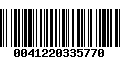 Código de Barras 0041220335770