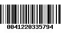 Código de Barras 0041220335794