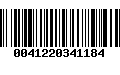 Código de Barras 0041220341184