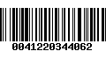 Código de Barras 0041220344062