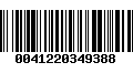 Código de Barras 0041220349388