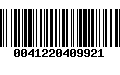 Código de Barras 0041220409921