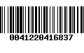 Código de Barras 0041220416837