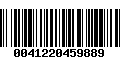 Código de Barras 0041220459889