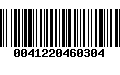 Código de Barras 0041220460304