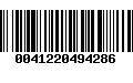 Código de Barras 0041220494286