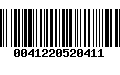 Código de Barras 0041220520411