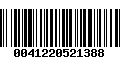 Código de Barras 0041220521388