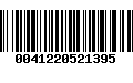 Código de Barras 0041220521395