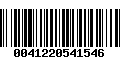 Código de Barras 0041220541546