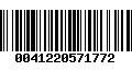 Código de Barras 0041220571772