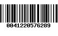 Código de Barras 0041220576289