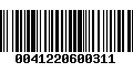 Código de Barras 0041220600311