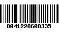 Código de Barras 0041220600335