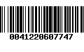 Código de Barras 0041220607747