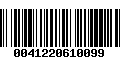 Código de Barras 0041220610099