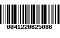 Código de Barras 0041220625086