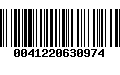 Código de Barras 0041220630974