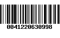 Código de Barras 0041220630998