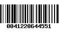 Código de Barras 0041220644551