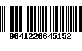 Código de Barras 0041220645152