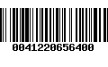 Código de Barras 0041220656400