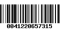 Código de Barras 0041220657315