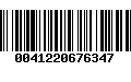 Código de Barras 0041220676347