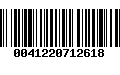 Código de Barras 0041220712618