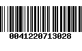 Código de Barras 0041220713028